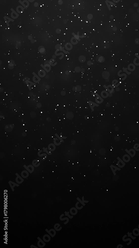 Gray glitter particles background with shining neon dust going up and light flare or glare overlay effect above for luxury premium product design or award template backdrop Magical radiance loop