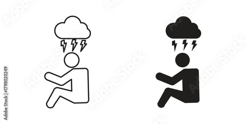 Anxiety or stress icon