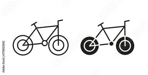Biking mountain icon