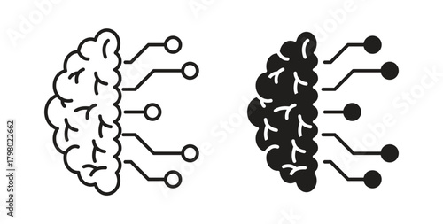 Brain circuit icon