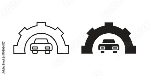 Car mechanic icon