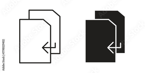 Duplicate icons for use web design,logo.Symbol illustration.