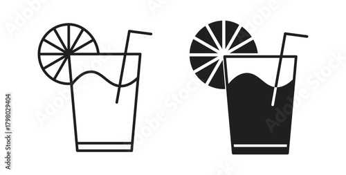 Drink icons for use web design,logo.Symbol illustration.