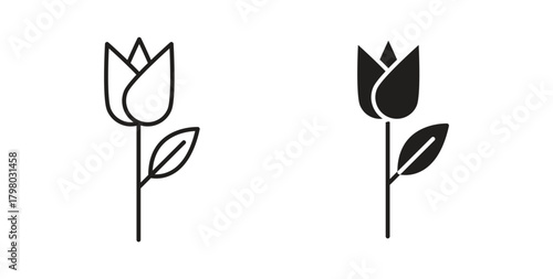 Flower tulip icon
