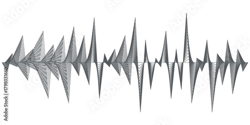Podcast sound waves, audio spectrum waveforms, music or voice digital track vector line soundwaves with abstract pattern of sound frequency. Isolated podcast visualizer audio waves and waveforms set
