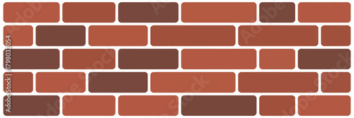 A flat lay image displaying a brick wall pattern with alternating shades of brown and red bricks arranged neatly