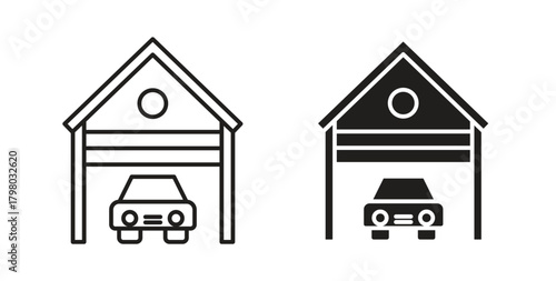 Garage car icon