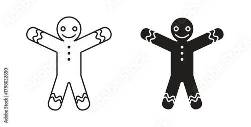 Gingerbread man icon