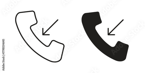 Incoming Call icons for use web design,logo.Symbol illustration.