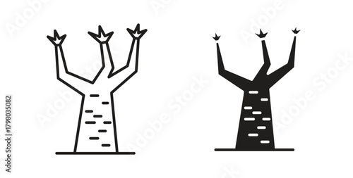 Joshua tree icons for use web design,logo.Symbol illustration.