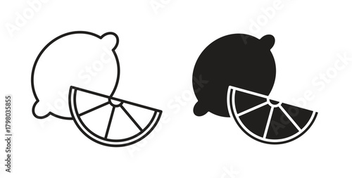 Lemon icons for use web design,logo.Symbol illustration.
