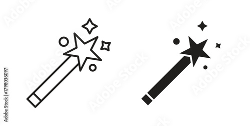 Magic wand icons for use web design,logo.Symbol illustration.
