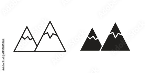 Mountains icons for use web design,logo.Symbol illustration.