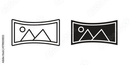 Panoramic icons for use web design,logo.Symbol illustration.