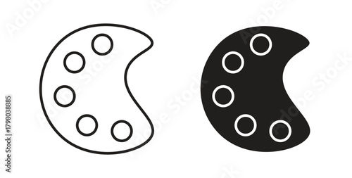 Palette icons for use web design,logo.Symbol illustration.