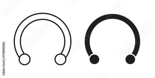 Piercing icons for use web design,logo.Symbol illustration.