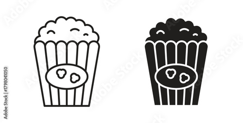 Popcorn icons for use web design,logo.Symbol illustration.