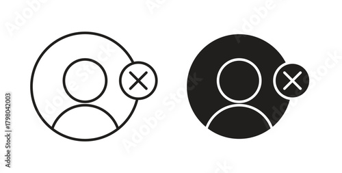 Remove user icons for use web design,logo.Symbol illustration.