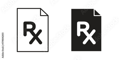 RX icons for use web design,logo.Symbol illustration.