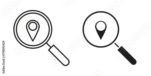 Search Location icons for use web design,logo.Symbol illustration.