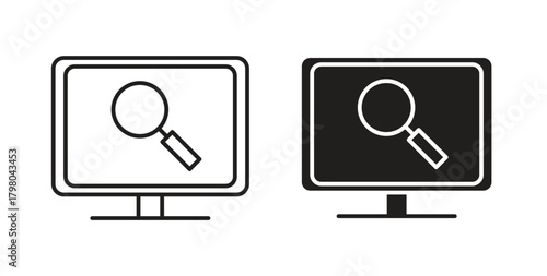 Search online icons for use web design,logo.Symbol illustration.