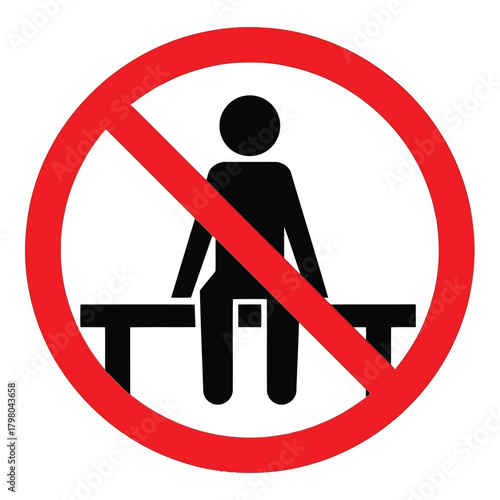 No sitting sign