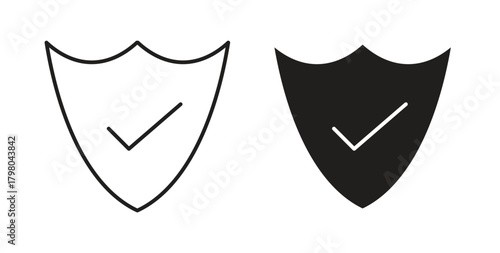 Shield check icons for use web design,logo.Symbol illustration.