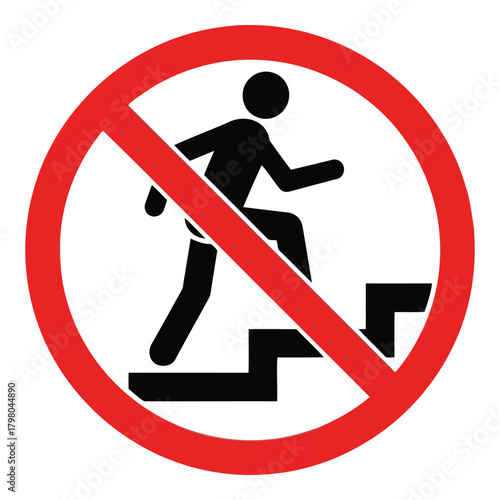 No stairs sign
