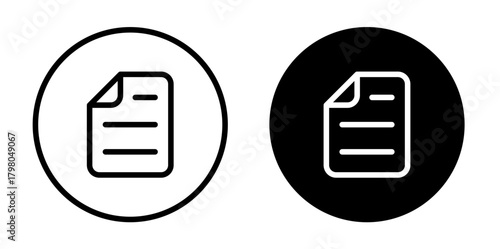 Document icon. Note and text