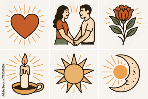 Pure love tones sunshine symbols balanced hands holding no candle vector bloom