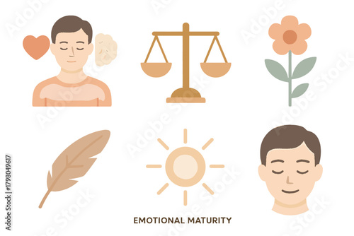 Scales feather person vector illustrations gentle icon sunlight maturity no balanced flower