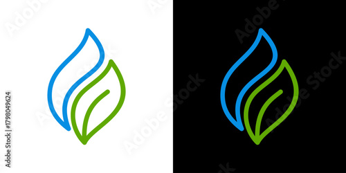 Free Download water and leaf. logo - GFXLoad