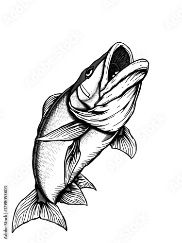 Warmouth Hand sketched, hand drawn vector clipart