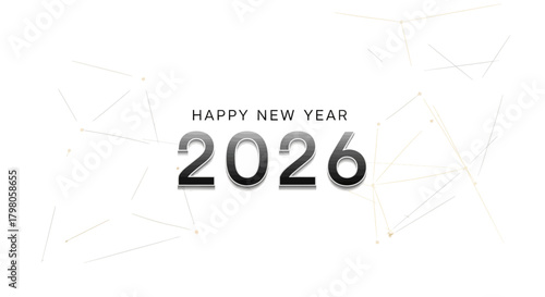 Festive happy new year greeting with sparkling elements and celebratory text for holiday designs