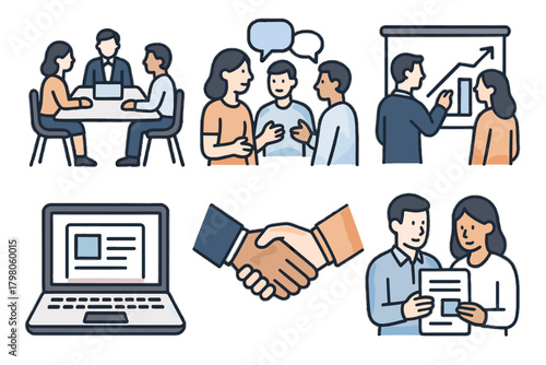 Background tones chart text teamwork laptop grid icon smooth productivity vector shared