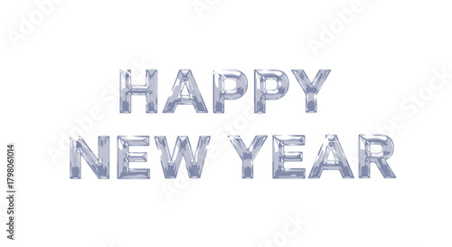 Festive happy new year greeting with decorative elements and celebratory typography for a special occasion