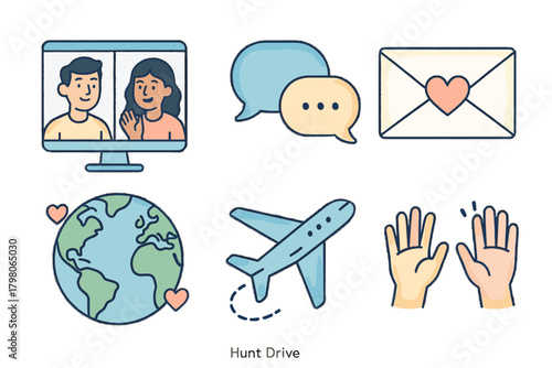 Vector letter no bubble across white chat icon miles global heart style