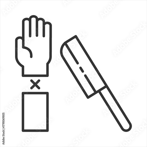 Self Harm Outline Icon