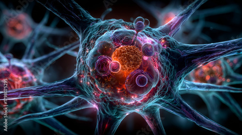 T-cell lymphocyte immune system cell immunotherapy, immune response  3d rendering