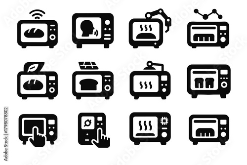 Icon compact smart baking nano device robotic heating precision vector oven appliance