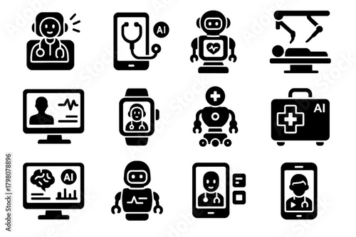 Panel vector kit ai icon digital device medical doctor tool virtual