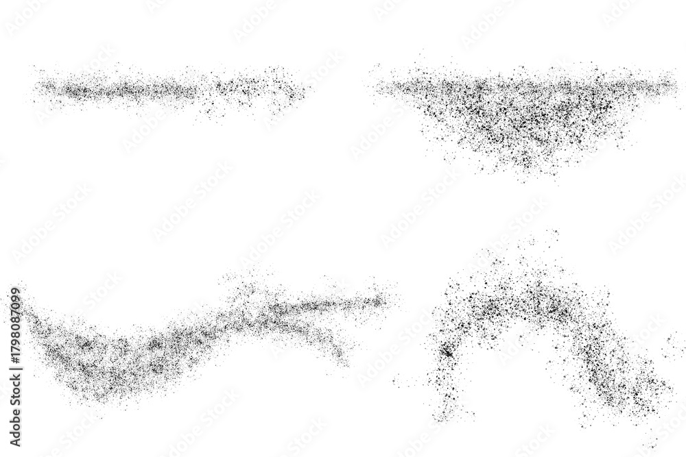 Fototapeta premium Grunge texture scratches set of black and white paint ink vector blood element splash background