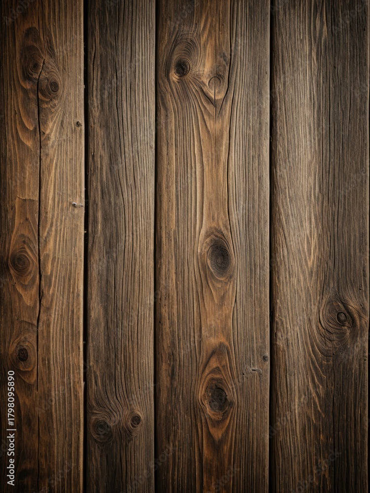 Naklejka premium Rustic Wooden Wall Texture: Warm Brown Grain, Vertical Panels, Natural Background, Elegant Design, Interior Decor