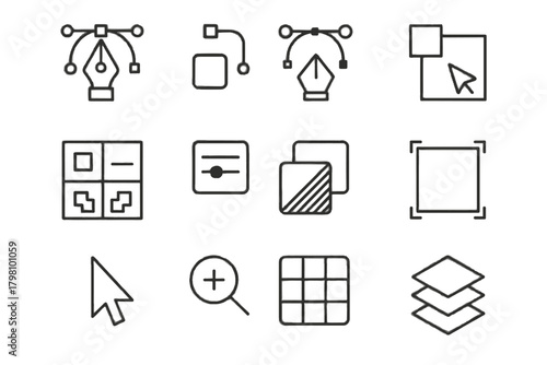 Icon settings vector tool arrow bezier color design layer tools pathfinder point