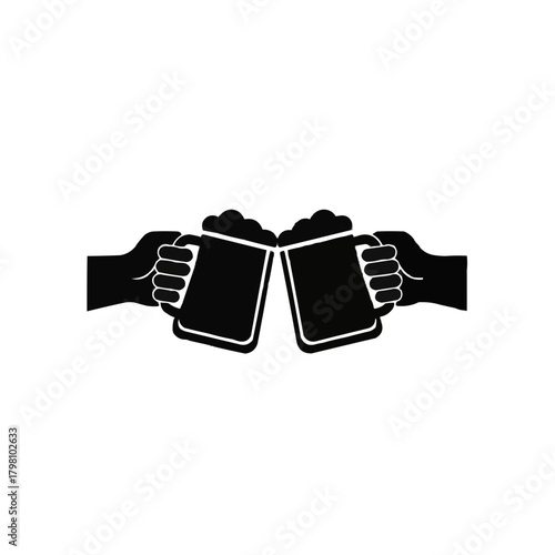 Cheers to Success! Celebrate with a Beer Toast for your next project, perfect for parties, events, or joyful gatherings, a timeless symbol of celebration