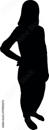 a woman body silhouette vector