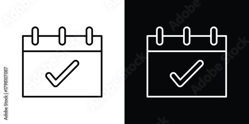 Appointment icons vector.Editable stroke.linear style sign