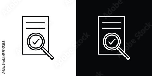 Audit icons vector.Editable stroke.linear style sign