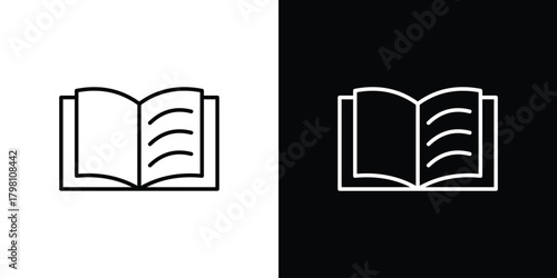 Book icons vector.Editable stroke.linear style sign