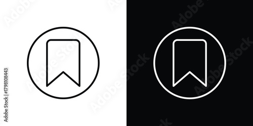 Bookmark icons vector.Editable stroke.linear style sign